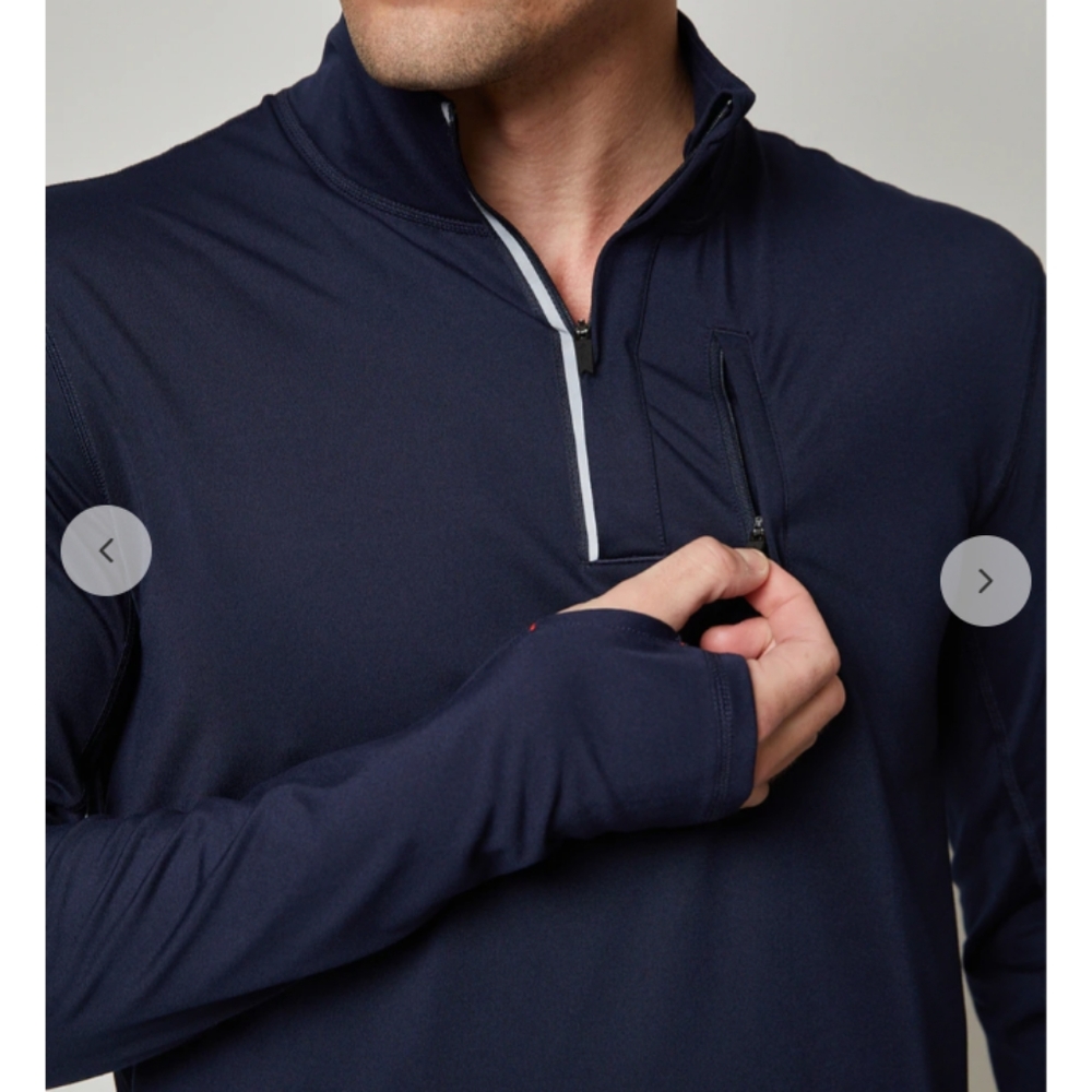Men's Navy Quarter-Zip Performance Shirt
